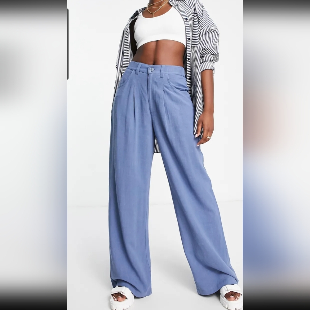 Asos Blue Linen Pants